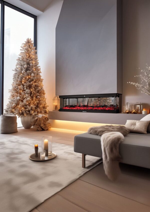 Cheminée électrique décorative — mise en situation