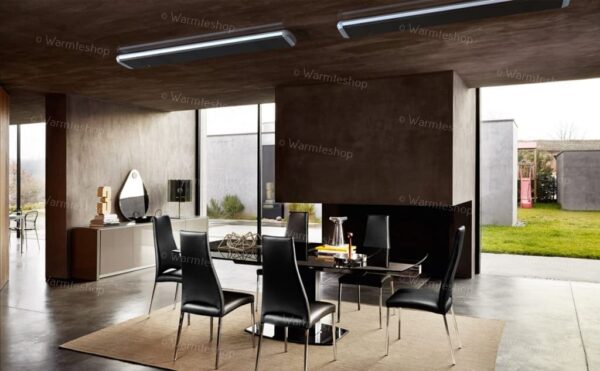 Bandes chauffantes design Mo-El Hottop - 1410x201x58 mm Noir / Variateur