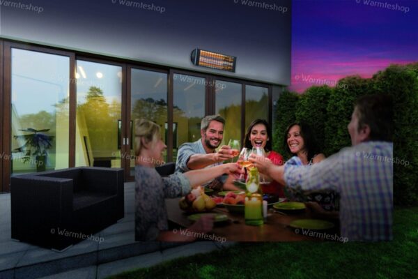Chauffage de terrasse Murada - couleur noir - 2500 watts - 25m2