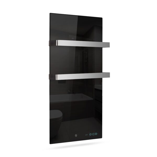 Sèche-serviettes infrarouge Termofol TF-LB800 – verre noir – photo 1 Sèche-serviettes infrarouge Termofol TF-LB800 – verre noir – vue du produit