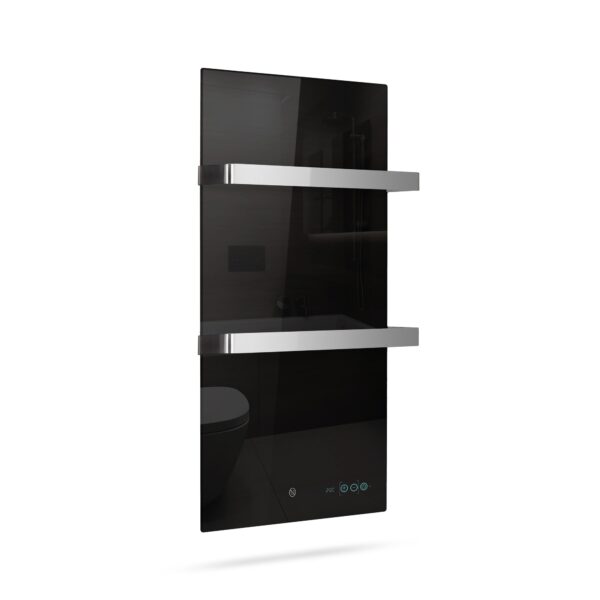 Sèche-serviettes infrarouge Termofol TF-LB400 – verre noir – photo 1 Sèche-serviettes infrarouge Termofol TF-LB400 – verre noir – vue du produit