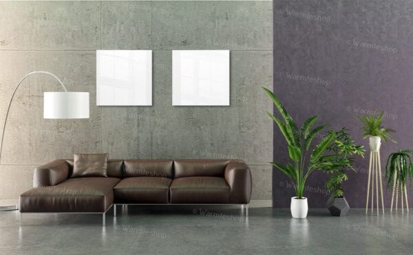 Panneau infrarouge en verre Welltherm - blanc cristal - 370 watts Panneau infrarouge en verre Welltherm - blanc cristal - 370 watts