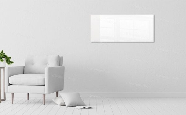 Panneau infrarouge en verre Welltherm - blanc cristal - 930 watts