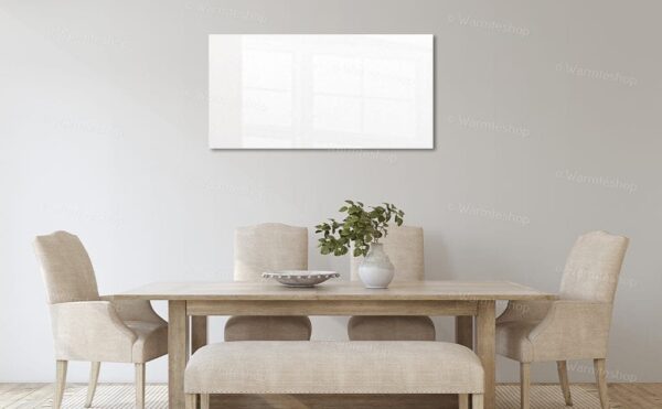 Panneau infrarouge en verre Welltherm - blanc cristal -1250 watts Panneau infrarouge en verre Welltherm - blanc cristal -1250 watts