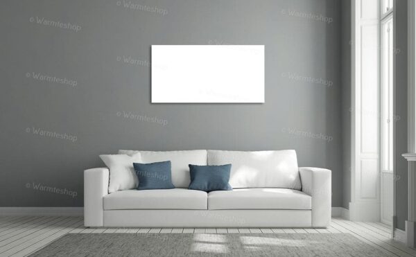 Panneau infrarouge en verre Ecaros - blanc satiné - 800 watts
