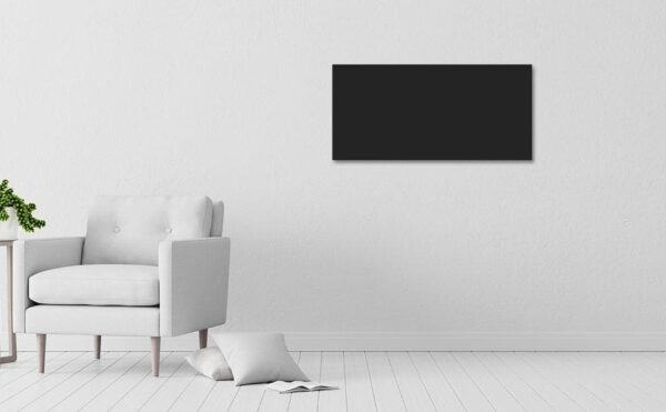 Panneau infrarouge en verre Ecaros - noir satiné - 800 watts