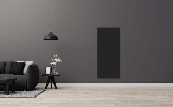 Panneau infrarouge en verre Ecaros - noir satiné - 1000 watts