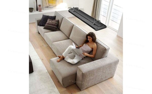 Bandes chauffantes design Mo-El Aaren (ondes moyennes) - 1050x250x75 mm Noir — mise en situation