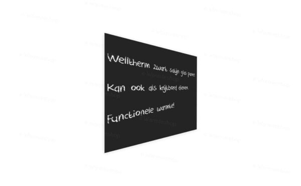 Panneau infrarouge en verre Welltherm - noir satiné - 580 watts