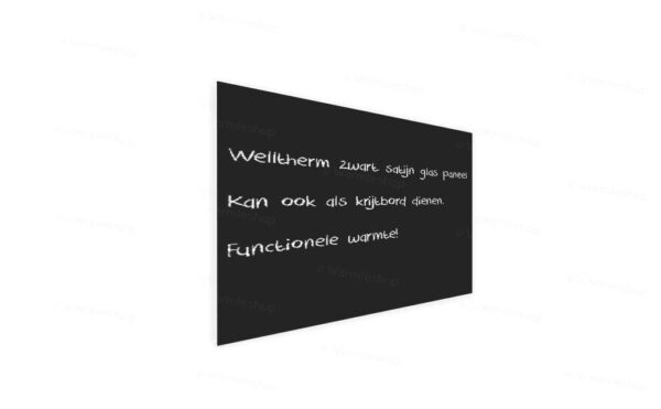 Panneau infrarouge en verre Welltherm - noir satiné - 780 watts