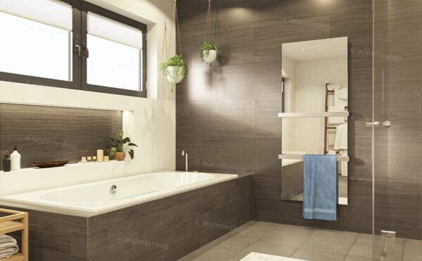 Miroir de chauffage infrarouge — mise en situation